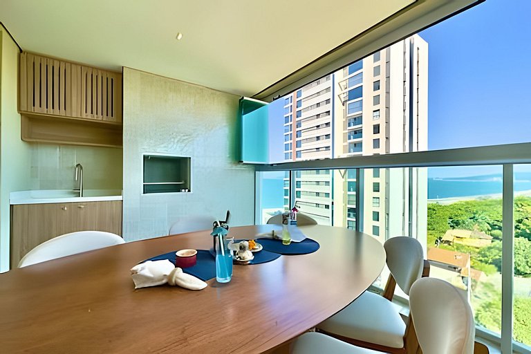 Apto Vista Mar Home Club Pé na Areia em Piçarras