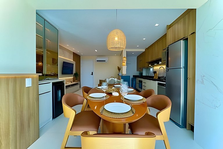 Home Club Frente Mar • Vista e Lazer