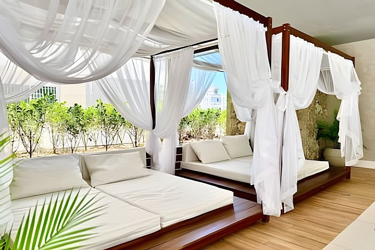 Home Club Frente Mar • Vista e Lazer