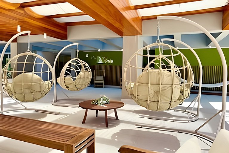 Home Club Frente Mar • Vista e Lazer