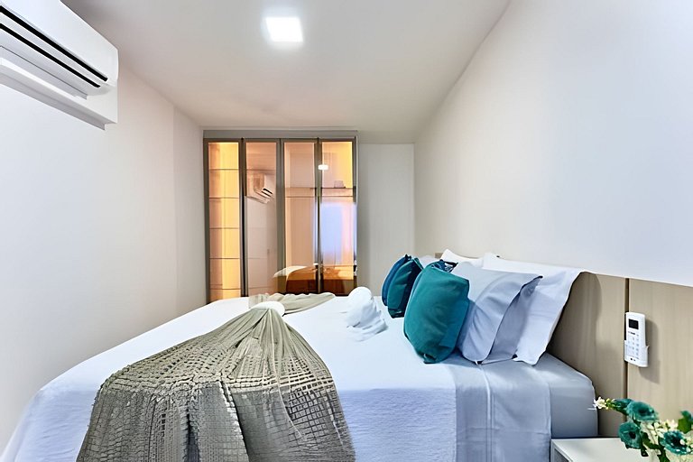 Apto c/ Piscina e Churrasqueira • 400m da Praia