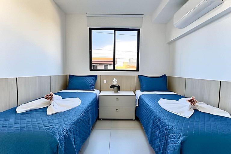 Apto c/ Piscina e Churrasqueira • 400m da Praia