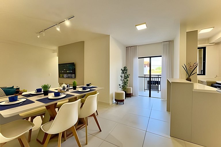 Apto c/ Piscina e Churrasqueira • 400m da Praia