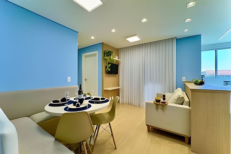 Apto c/Ar Condicionado Piscina Churrasqueira