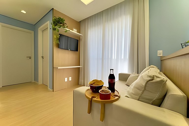 Apto c/Ar Condicionado Piscina Churrasqueira