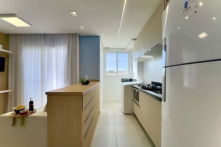 Apto c/Ar Condicionado Piscina Churrasqueira