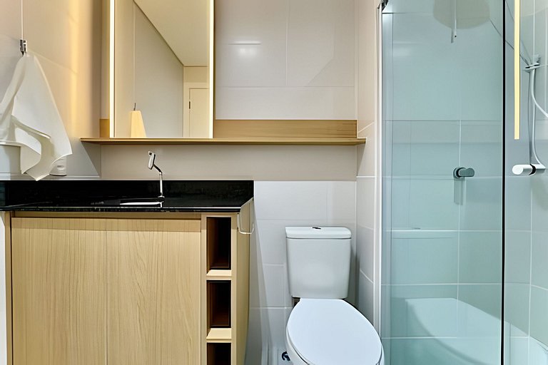 Apto c/Ar Condicionado Piscina Churrasqueira