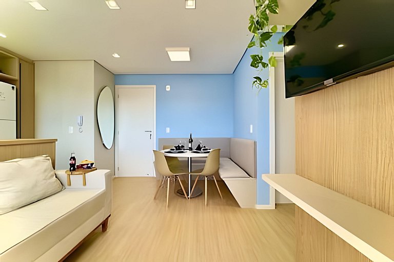 Apto c/Ar Condicionado Piscina Churrasqueira