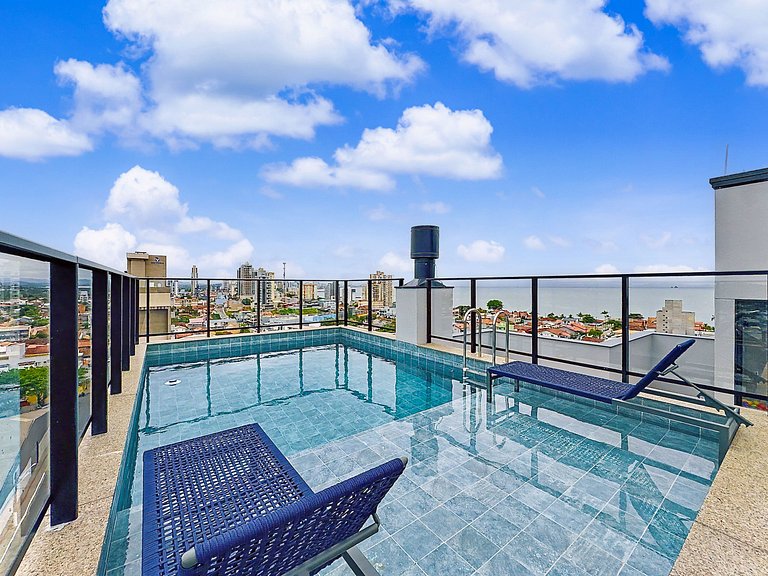 180m da praia | Apto central, amplo e moderno