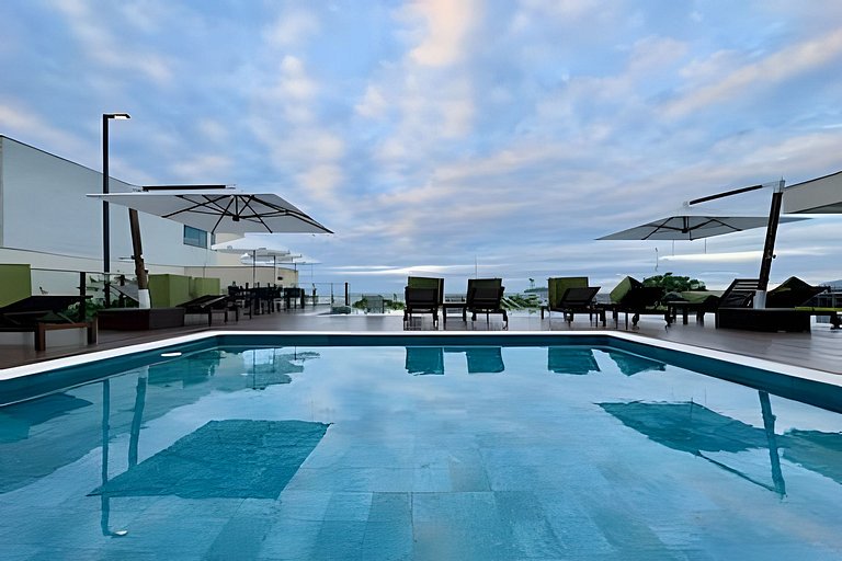 Home Club frente mar c/ Piscina Aquecida + Wi-fi