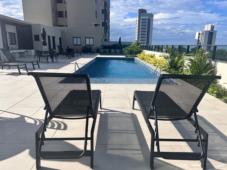 A 300m PRAIA c/Piscina Ar e 8min Beto Carreiro