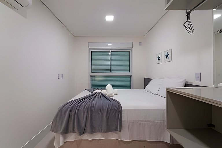Apto com Sacada Gourmet e Vista Mar