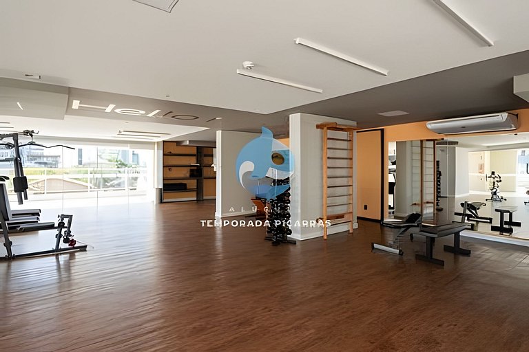 Apto com Sacada Gourmet e Vista Mar