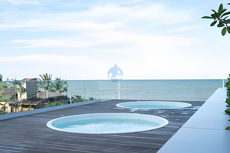 Apto com Sacada Gourmet e Vista Mar