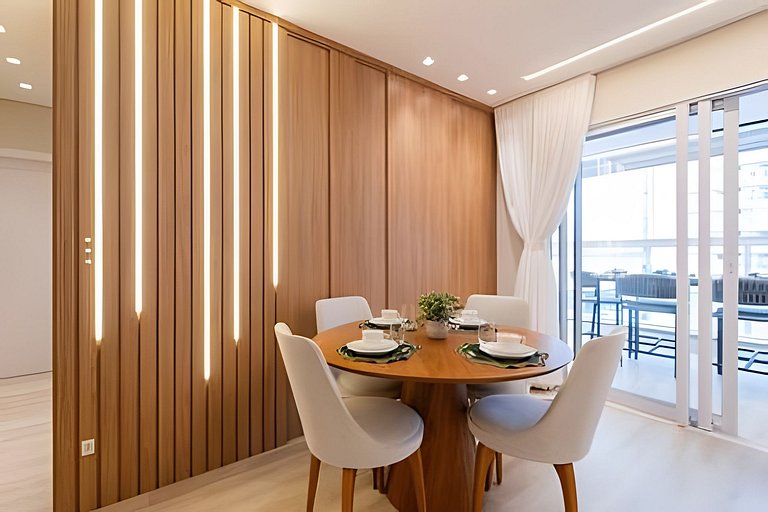 Apto Moderno c/ Sacada Gourmet • Vista Mar