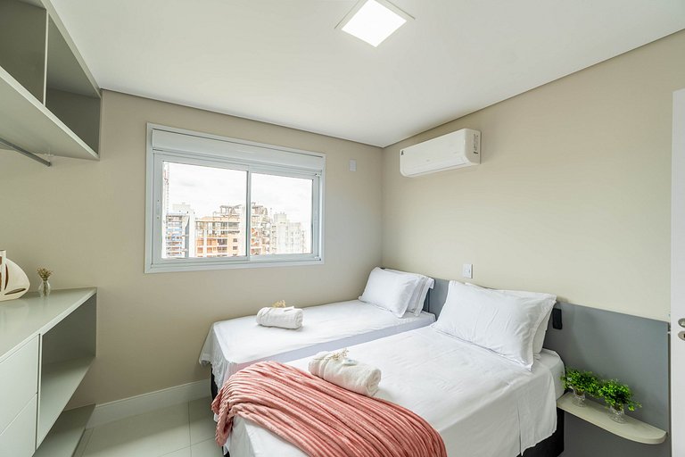 Apto com Sacada Gourmet e Vista Mar