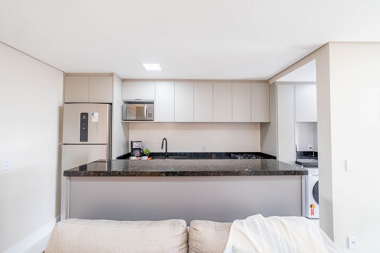 Apto com Sacada Gourmet e Vista Mar