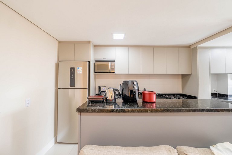 Apto com Sacada Gourmet e Vista Mar