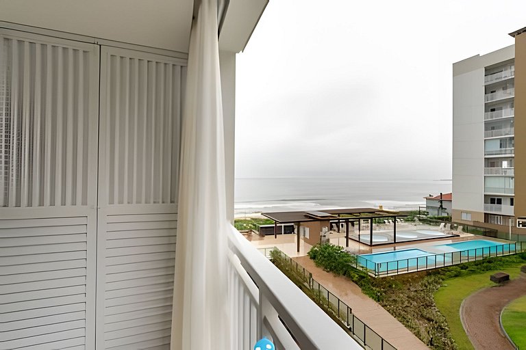 Barra Velha | Pé na areia Apto completo Vista mar