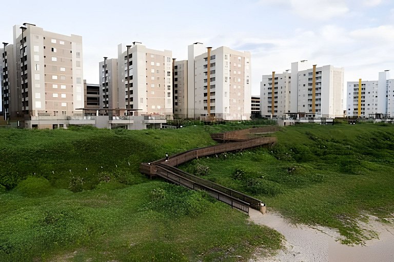 Barra Velha | Pé na areia Apto completo Vista mar